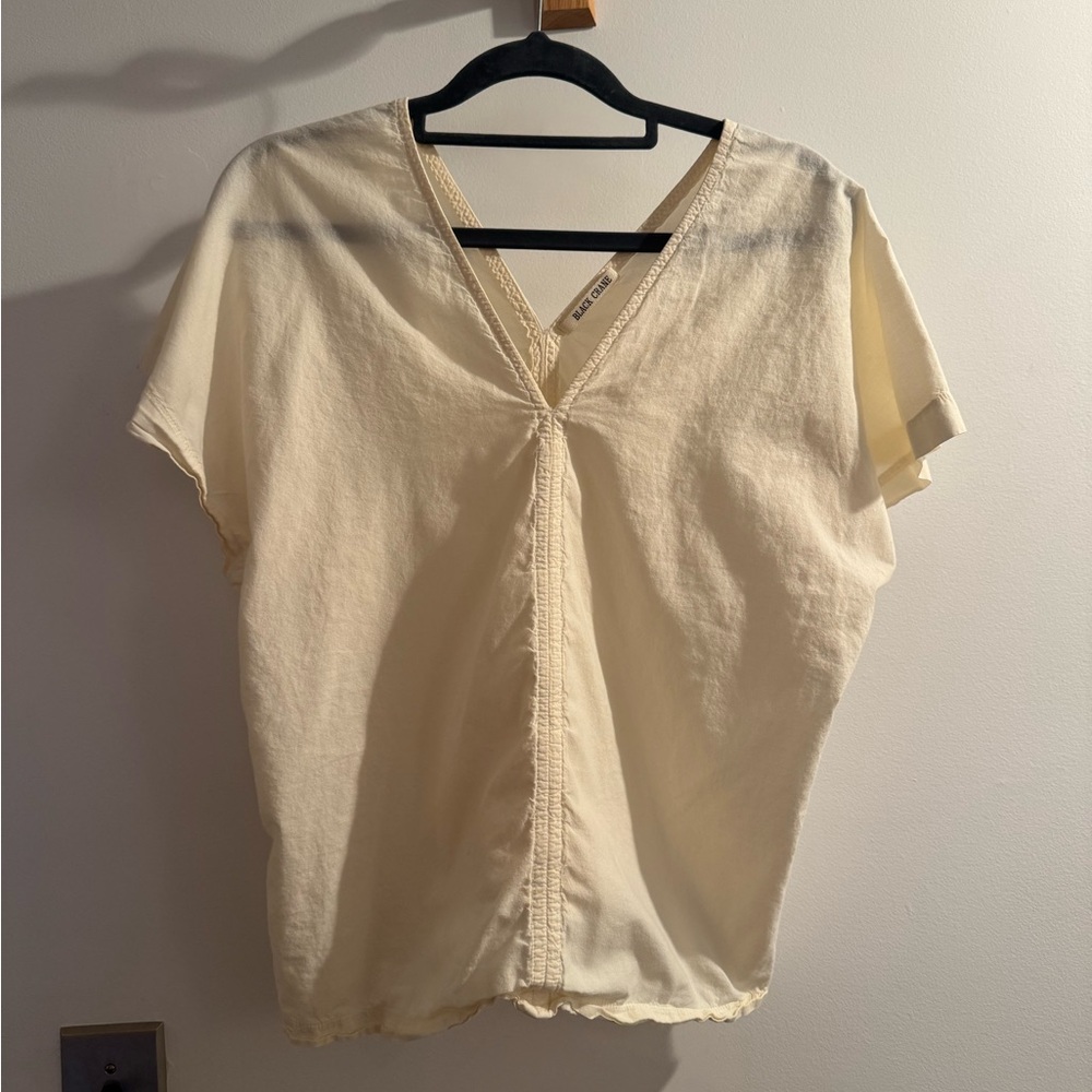 Black Crane White kimono top